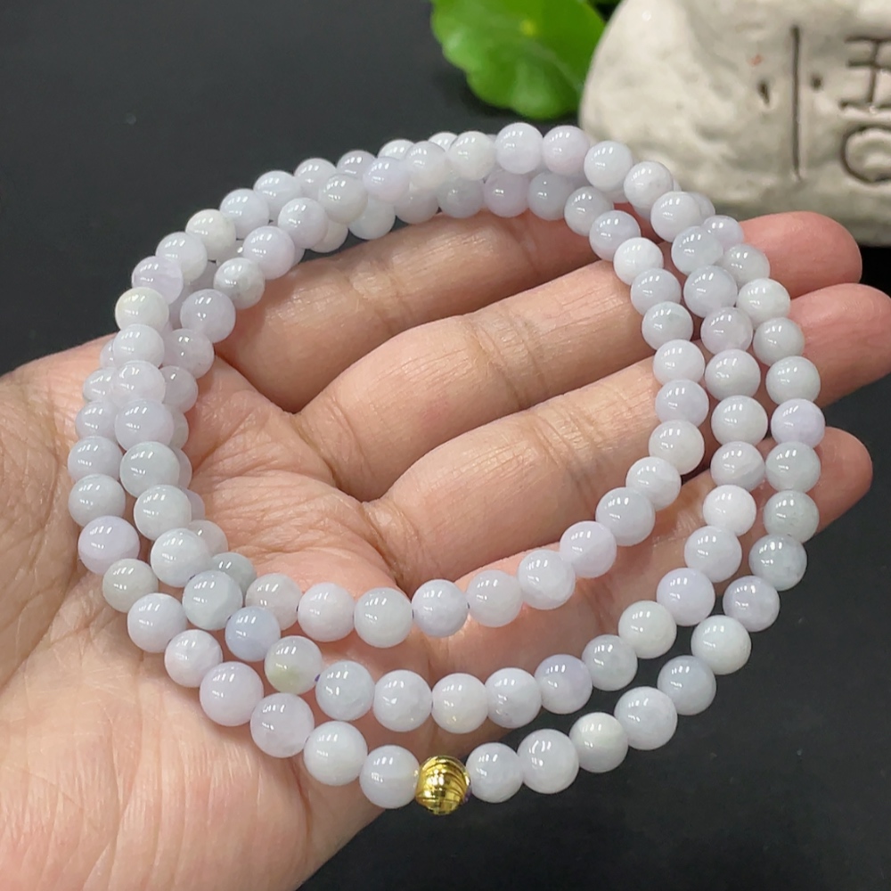 F33876235 Jadeite Bead Necklace Approximately 5.9mm Beads Total Weight About 43.48g Non-Gold Matching Beads