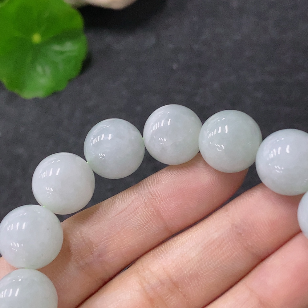 F32792052 Jadeite Bead Necklace, Approx. 12.7mm, Total Weight Approx. 58.4g
