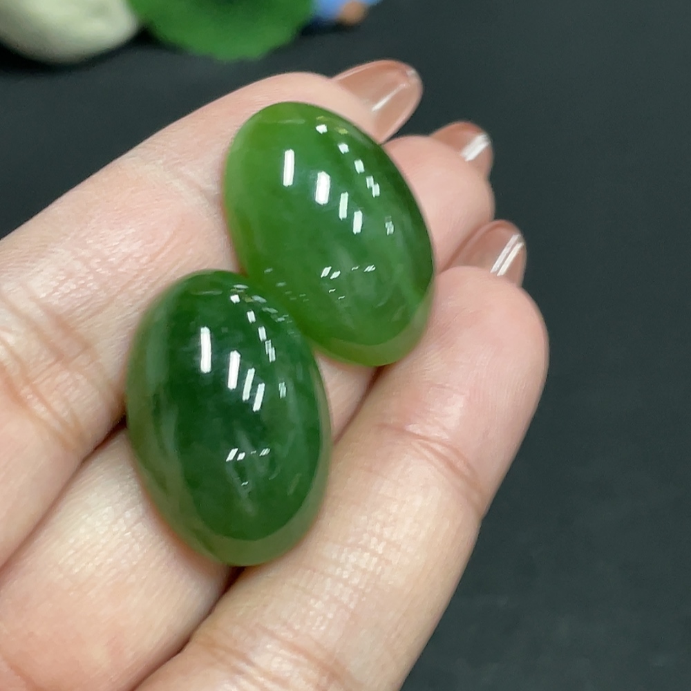 H34011263 Hetian Jade Jasper Cabochon