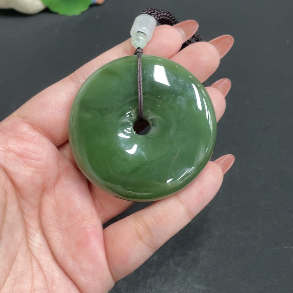 H34005799 Hetian Jade Pendant - Peace Buckle