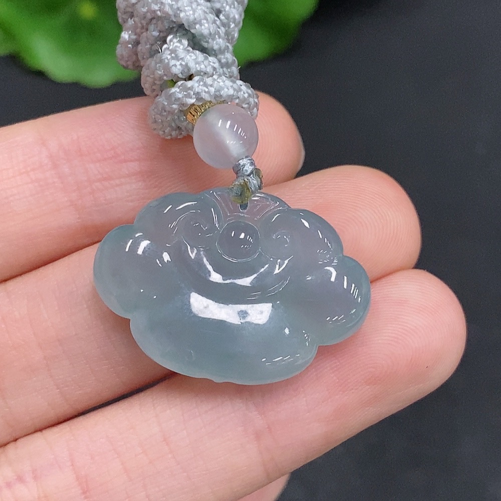 F33878309 Jadeite Ruyi Pendant Total Weight Approx. 7g (Including Rope Weight)