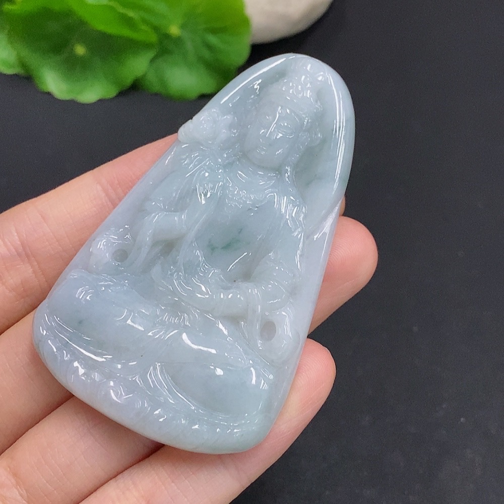 F32792489 Jadeite Guanyin Pendant Total Weight Approx. 40g