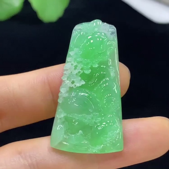 F35094703 Jadeite landscape pendant, total weight approximately 6.62 grams