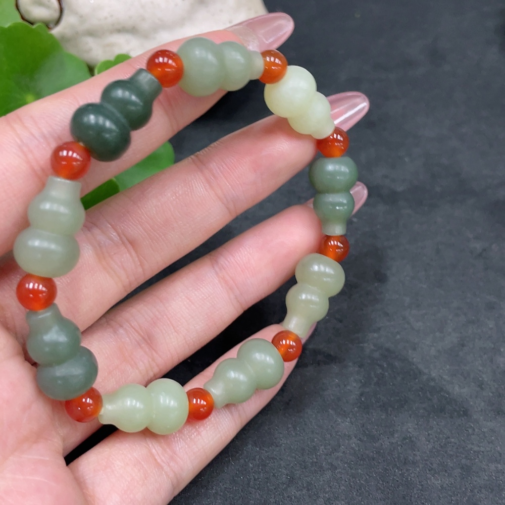 H33925393 Hetian Jade Gourd Bracelet