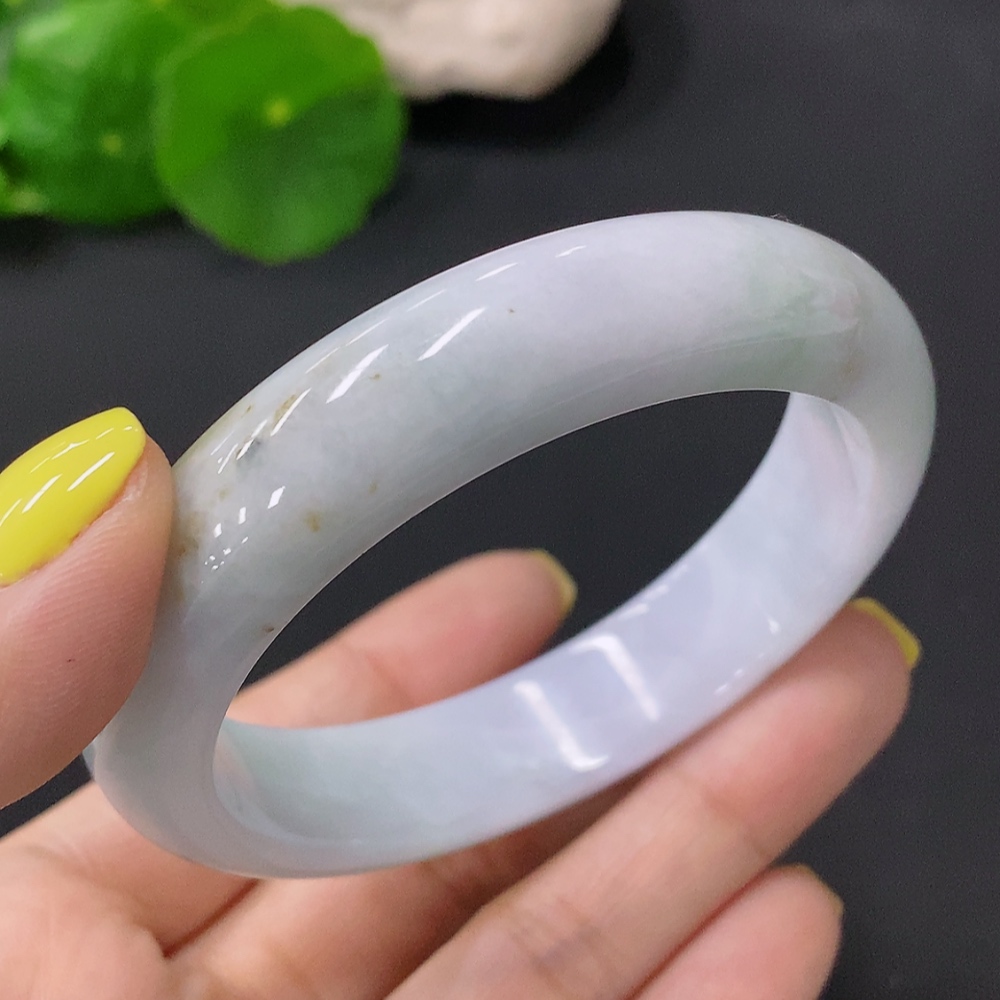 F28250805 Jadeite Round Bangle Size 52.5mm Total Weight Approx. 52.11g