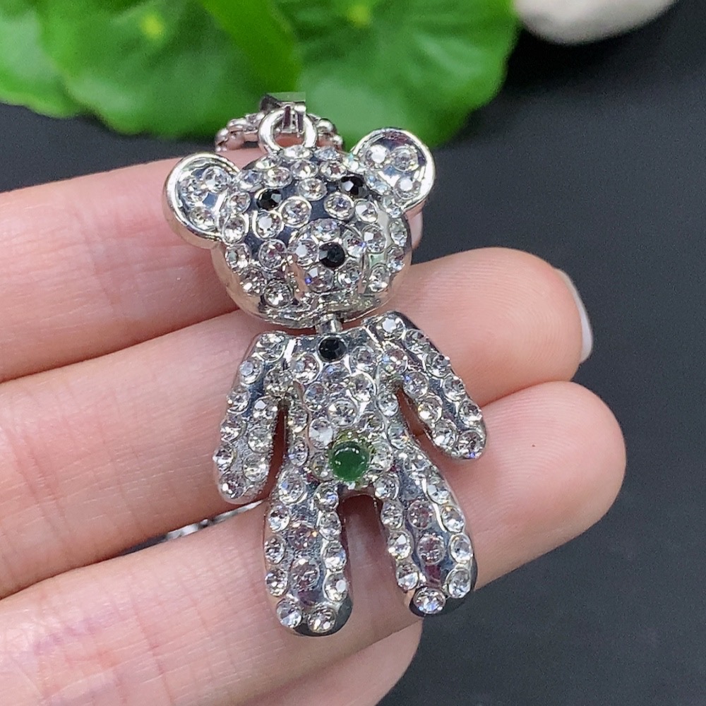 F26951679 Jadeite Inlaid Pendant Non-Gold Inlaid Total Weight Approx. 22.36g