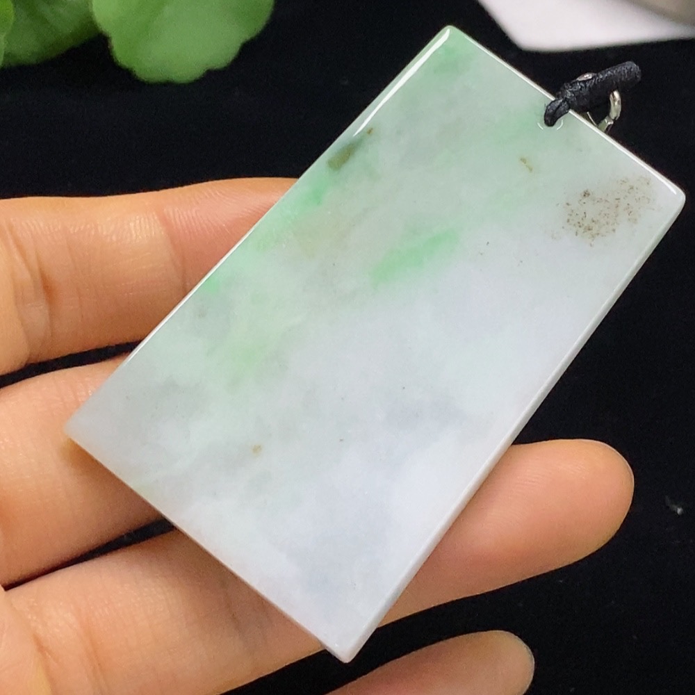F35094112 Jadeite Plain Pendant Total Weight about 36.93g (including rope weight)