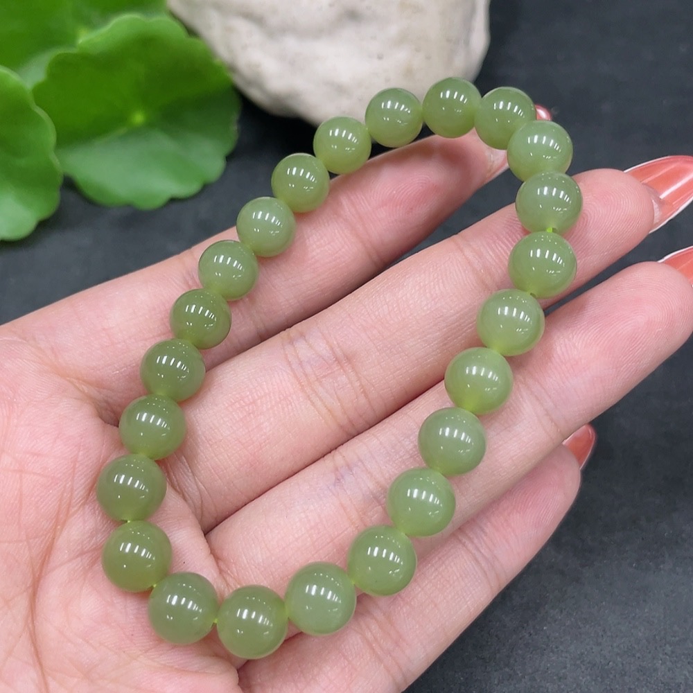 H34016611 Hetian Jade Bracelet, approx. 7.8mm, total weight about 17.8g