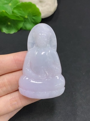 F34077419 Jadeite Guanyin Pendant Total weight about 24.8g