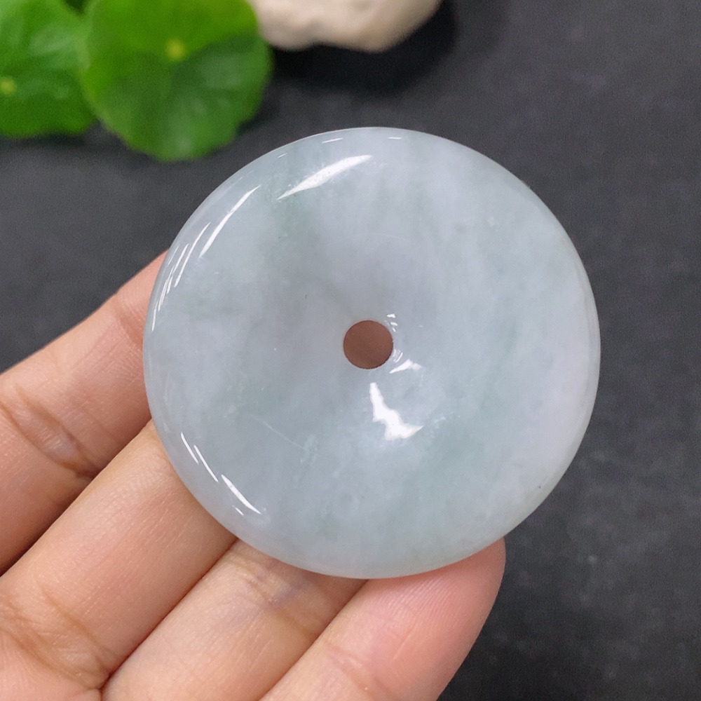 F33913579 Jadeite Pendant Peace Buckle Total Weight Approx. 29.62g