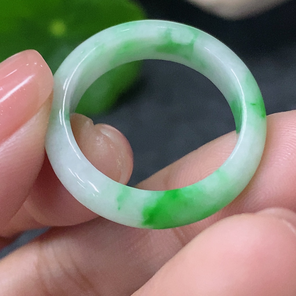 F34010138 Jadeite Ring Size 17.5 Total Weight Approx. 3.12g