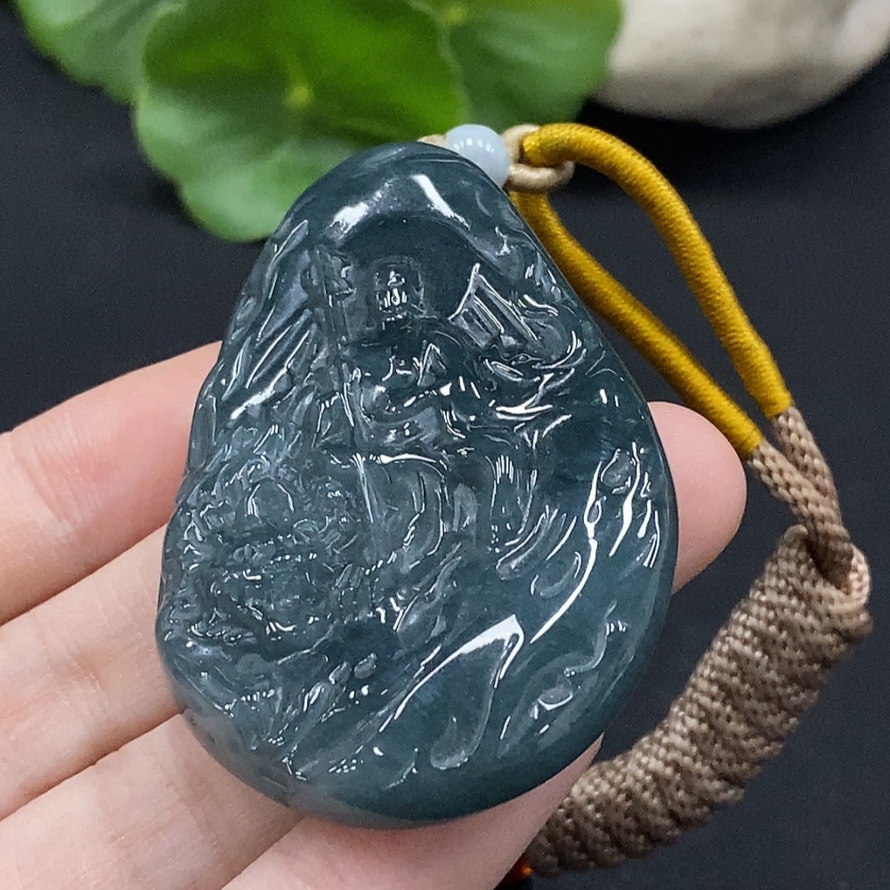 F34996562 Jadeite Ksitigarbha Pendant Total Weight Approx.41.5g