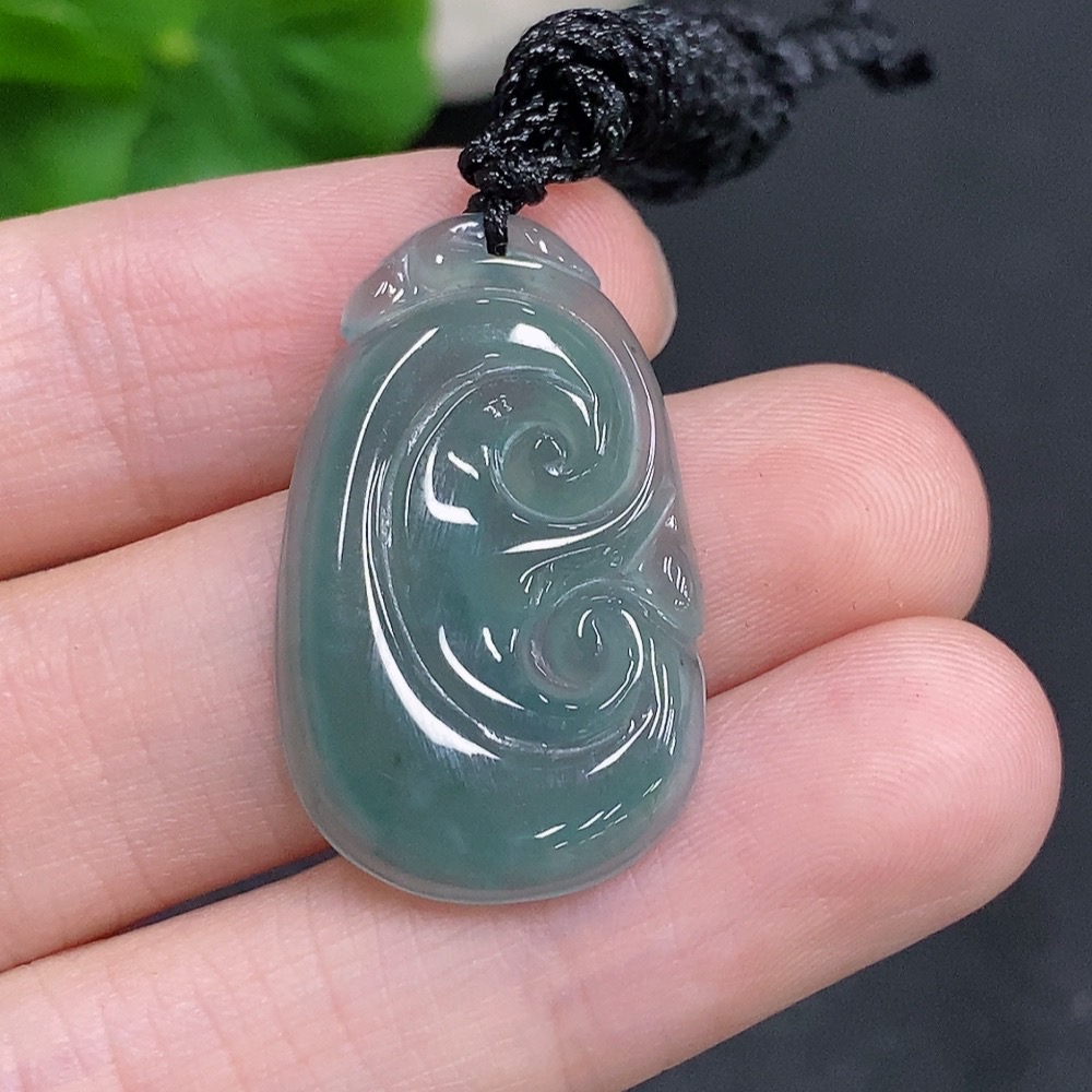F33877825 Jadeite Ruyi Pendant Total Weight Approx. 4g (including rope weight)
