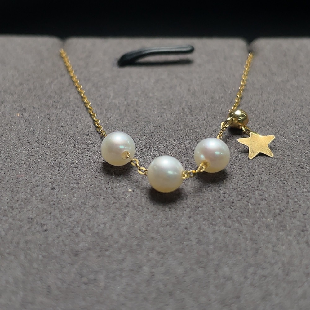 C33937817 Seawater Pearl Bracelet Color Origin Undetermined 18k Gold Total Weight Approx. 0.7g Size About 4.5mm