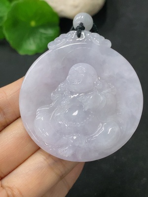 F35117563 Jadeite Buddha Pendant Total Weight Approx. 35.29g