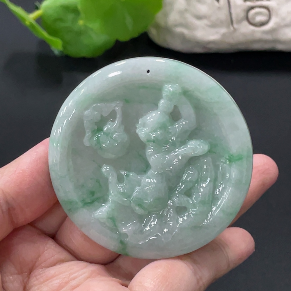 F33875497 Jadeite Pendant Total Weight Approx. 40.9g