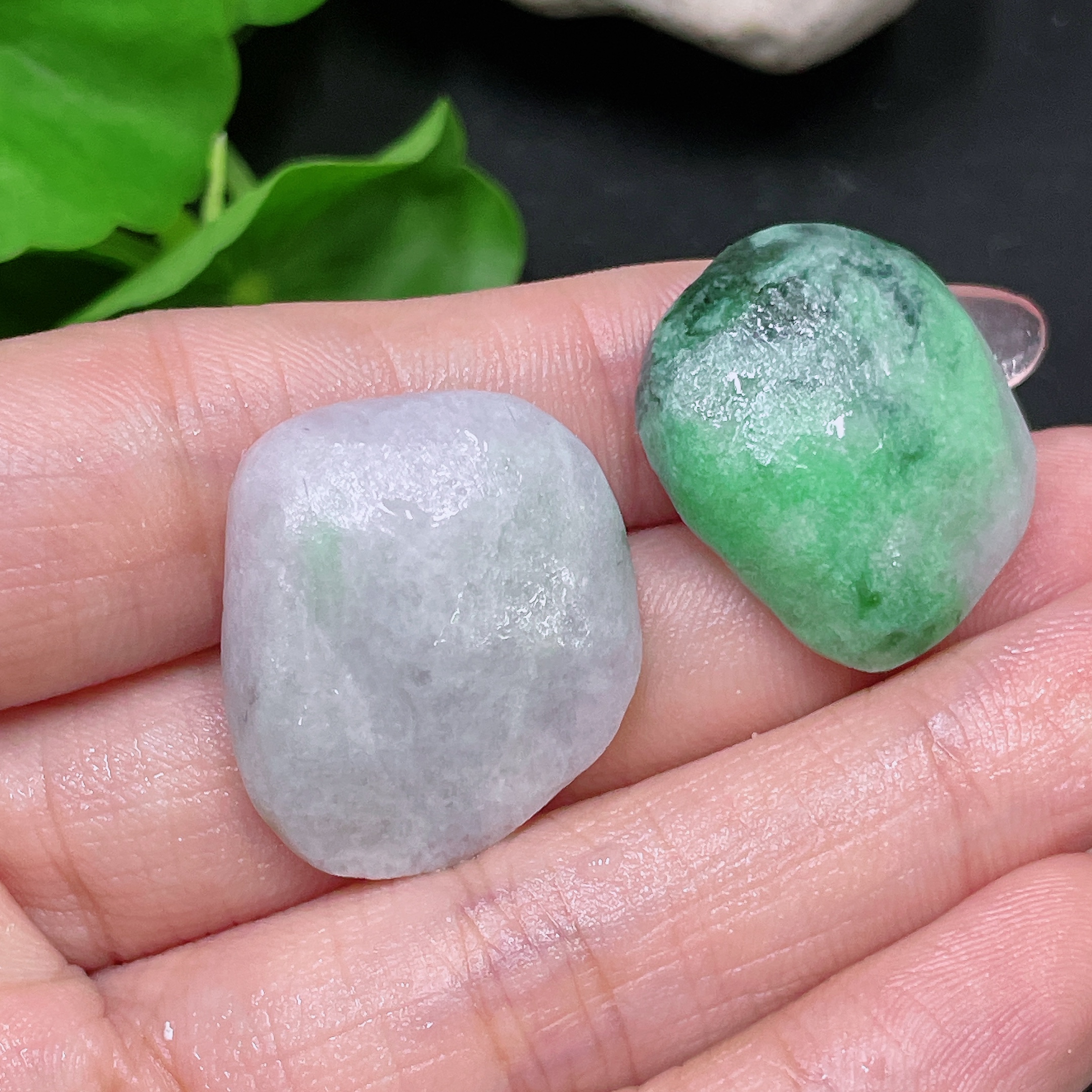F34958539 Jadeite Rough Pendants Sell as a Lot (with other mineral components)