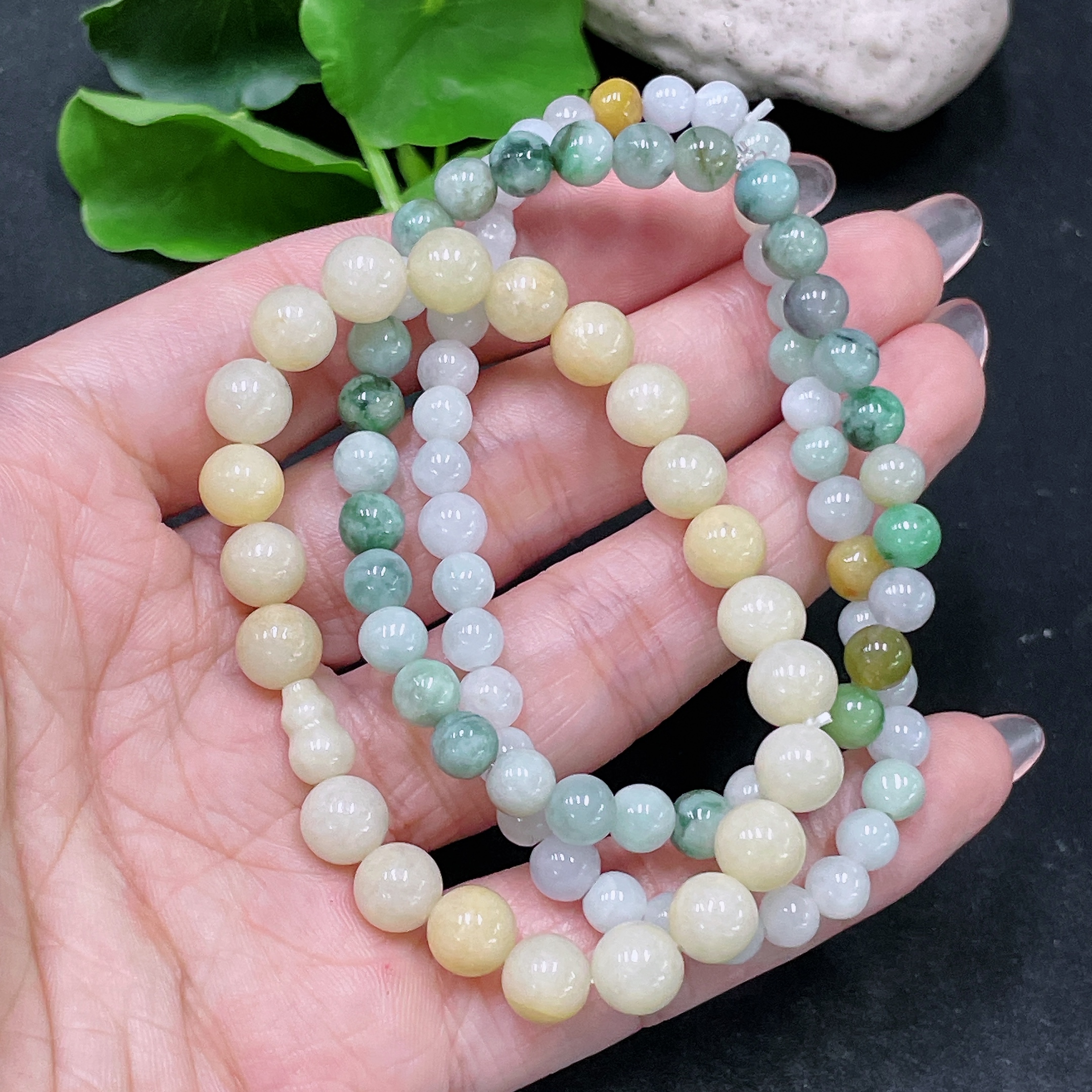 F34020716 Jadeite Bracelet Sell as a Lot Yellow Color Origin Undetermined