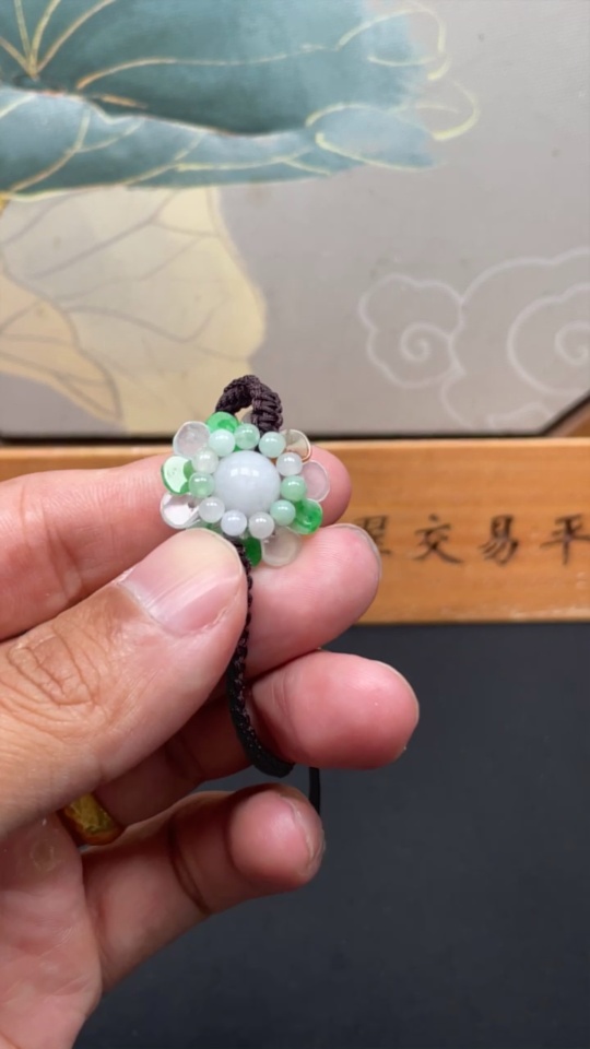 F32696756 Jadeite Hand String Total Weight Approx. 5.41g Color Origin Undetermined