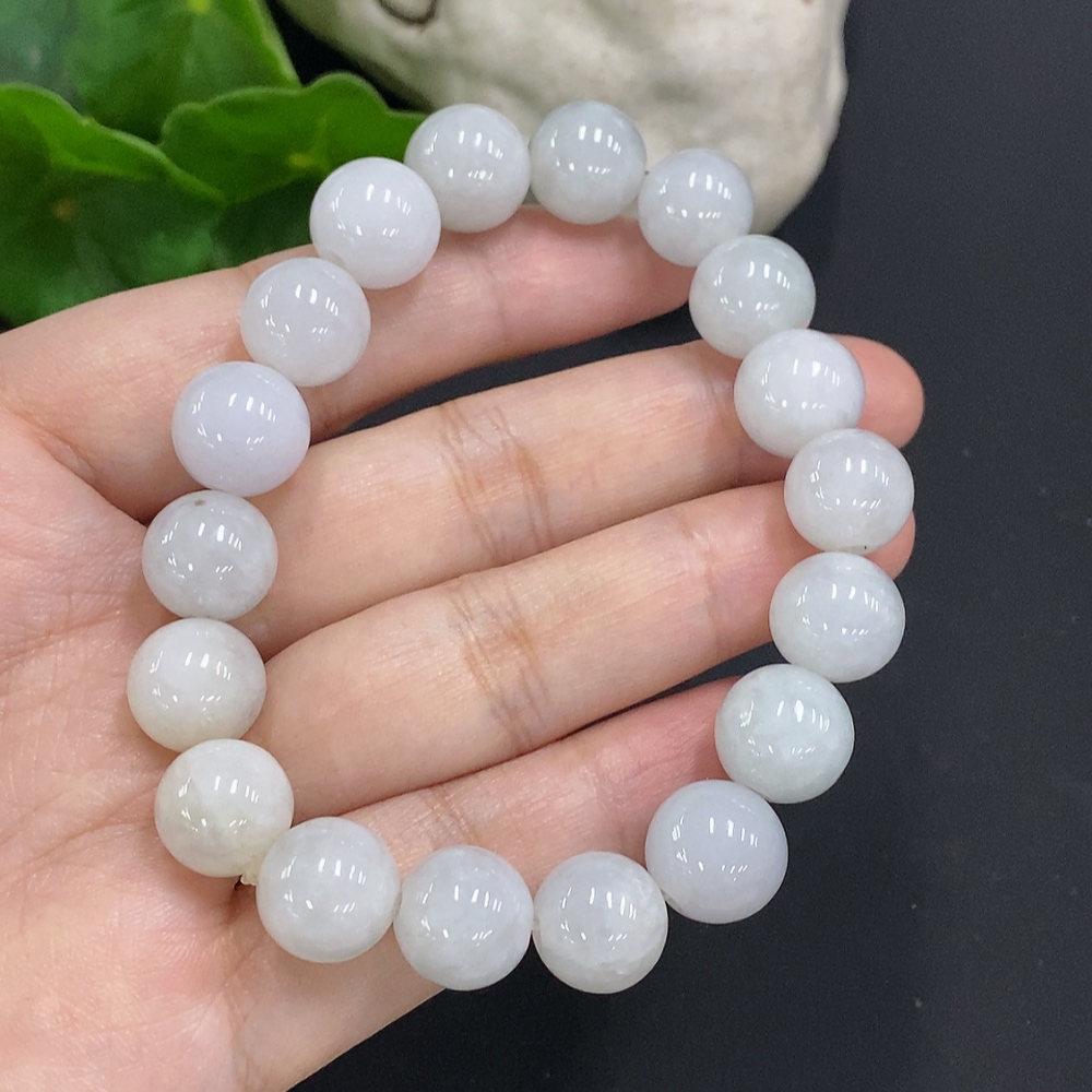 F34070616 Jadeite Bead Necklace Approx. 11.3mm Total Weight Approx. 48.8g