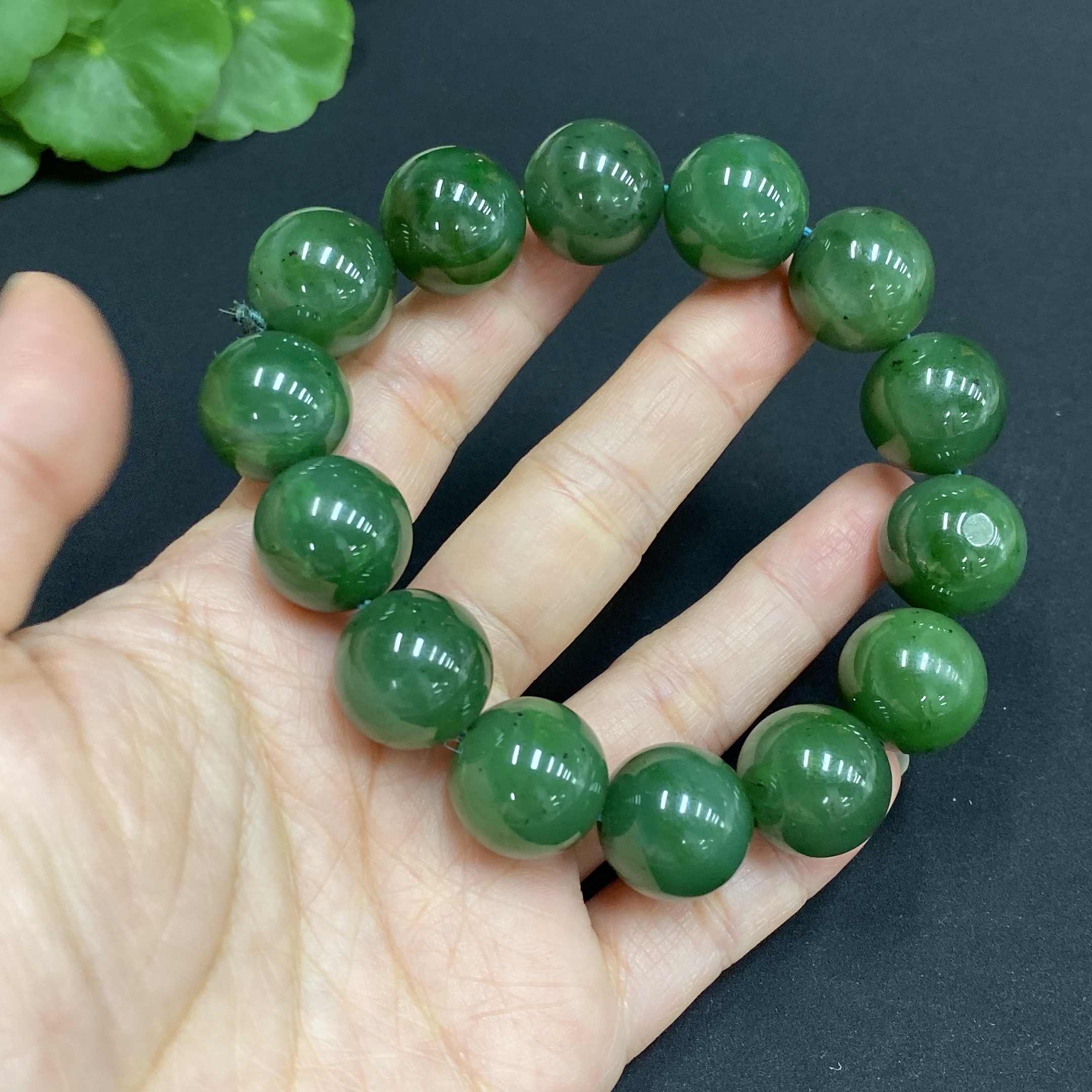 H34986415 Hetian Jade Jasper Bracelet, Approx. 15.6mm, Total Weight Approx. 87.1g