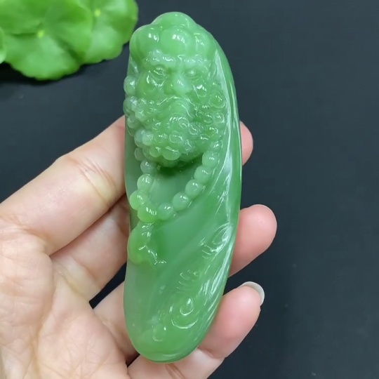 H27084522 Hetian Jade Pendant, Bodhidharma, Total Weight Approximately 93.4g