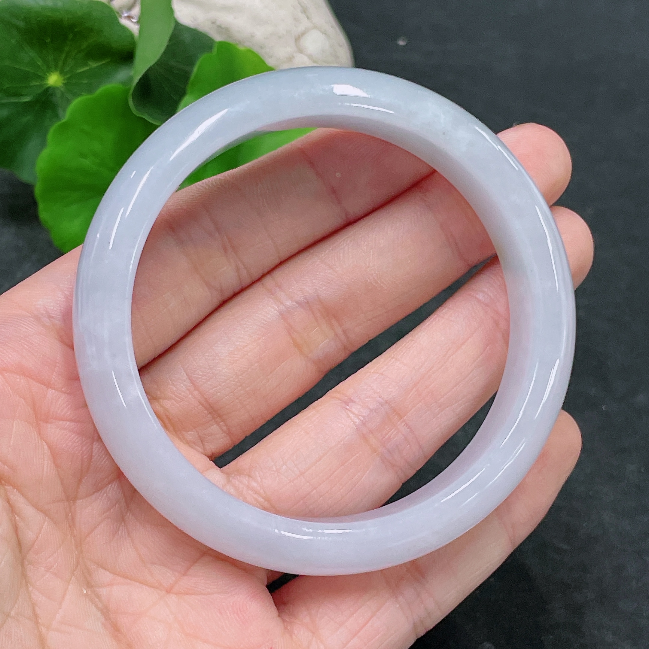 F33840114 Jadeite Regular Bangle (approx. 55.59g total weight, size 55.6)
