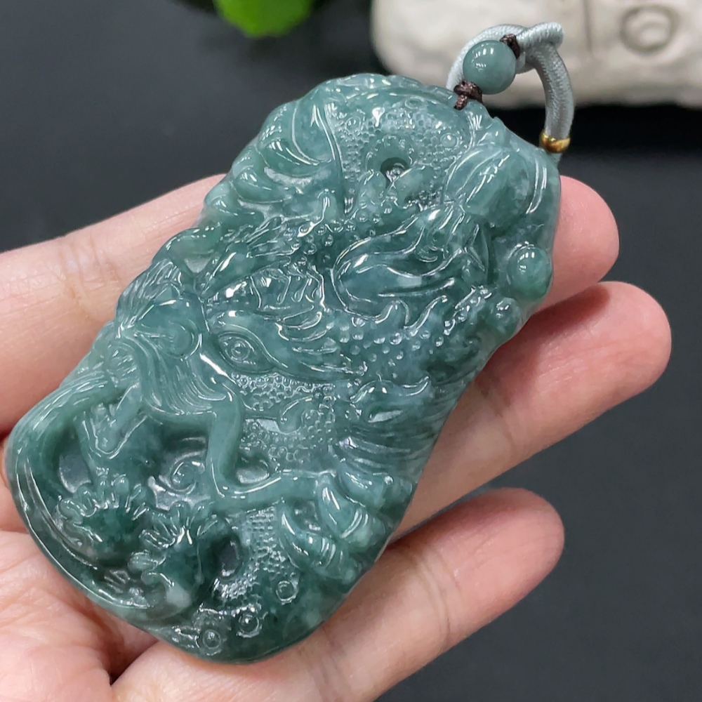 F32821264 JadeiteDragon Pendant Total Weight: Approx. 38.28g