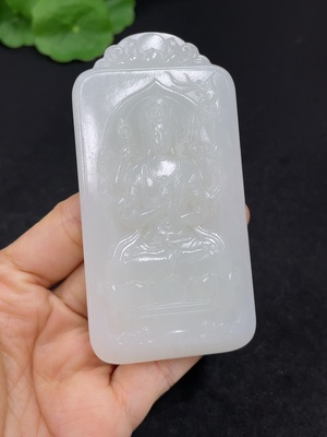 H46532078 和田玉挂件  千手观音    货品总重约99.3g
