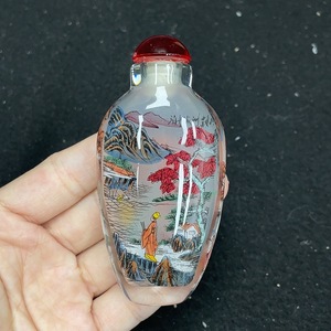 P41947900 工艺品 内画鼻烟壶 印制线条 手工着色