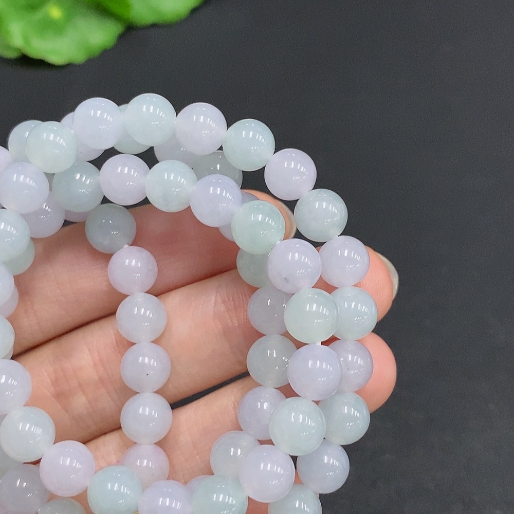 F31624691 Jadeite Bead Necklace Non-Gold Setting Total Weight Approx. 67g Size 7.4mm