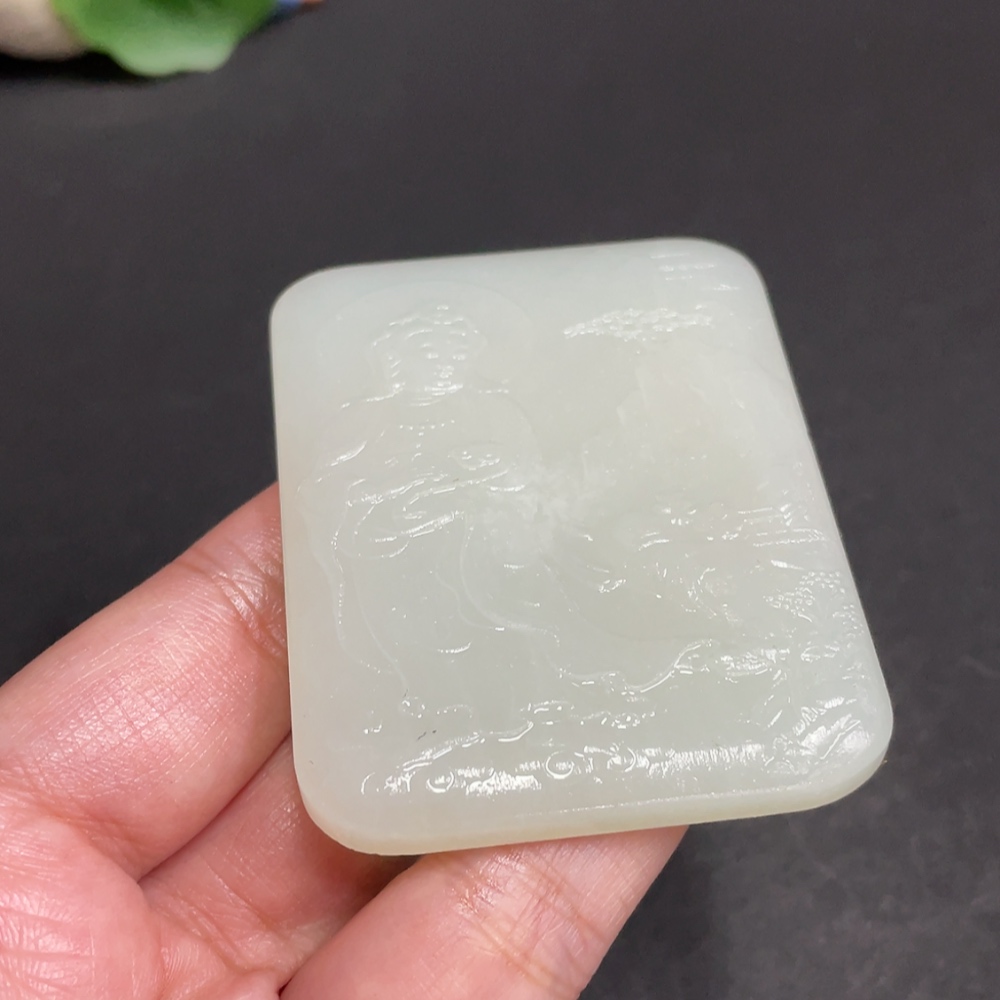 H29423082 Hetian Jade Pendant Guanyin Total Weight Approx. 52.2g