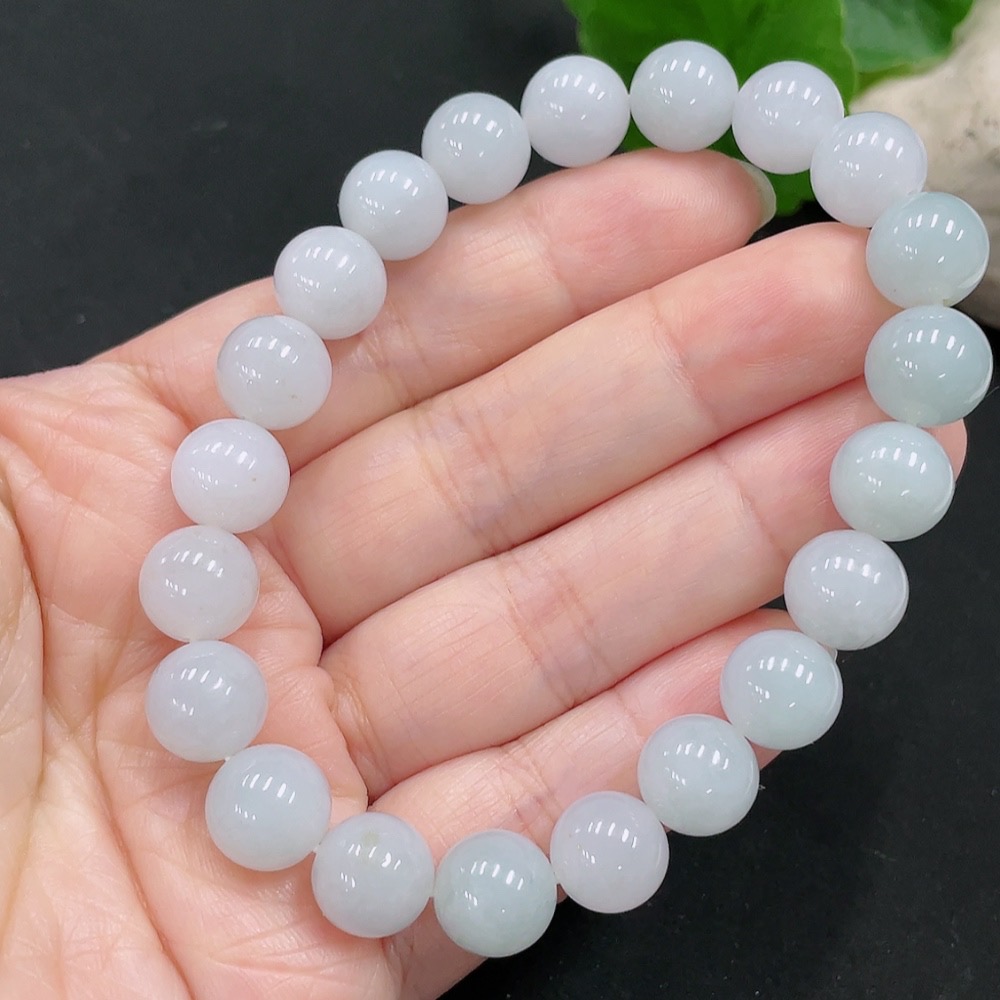 F30453686 Jadeite Beaded Bracelet Approx. 10mm Total Weight About 35g