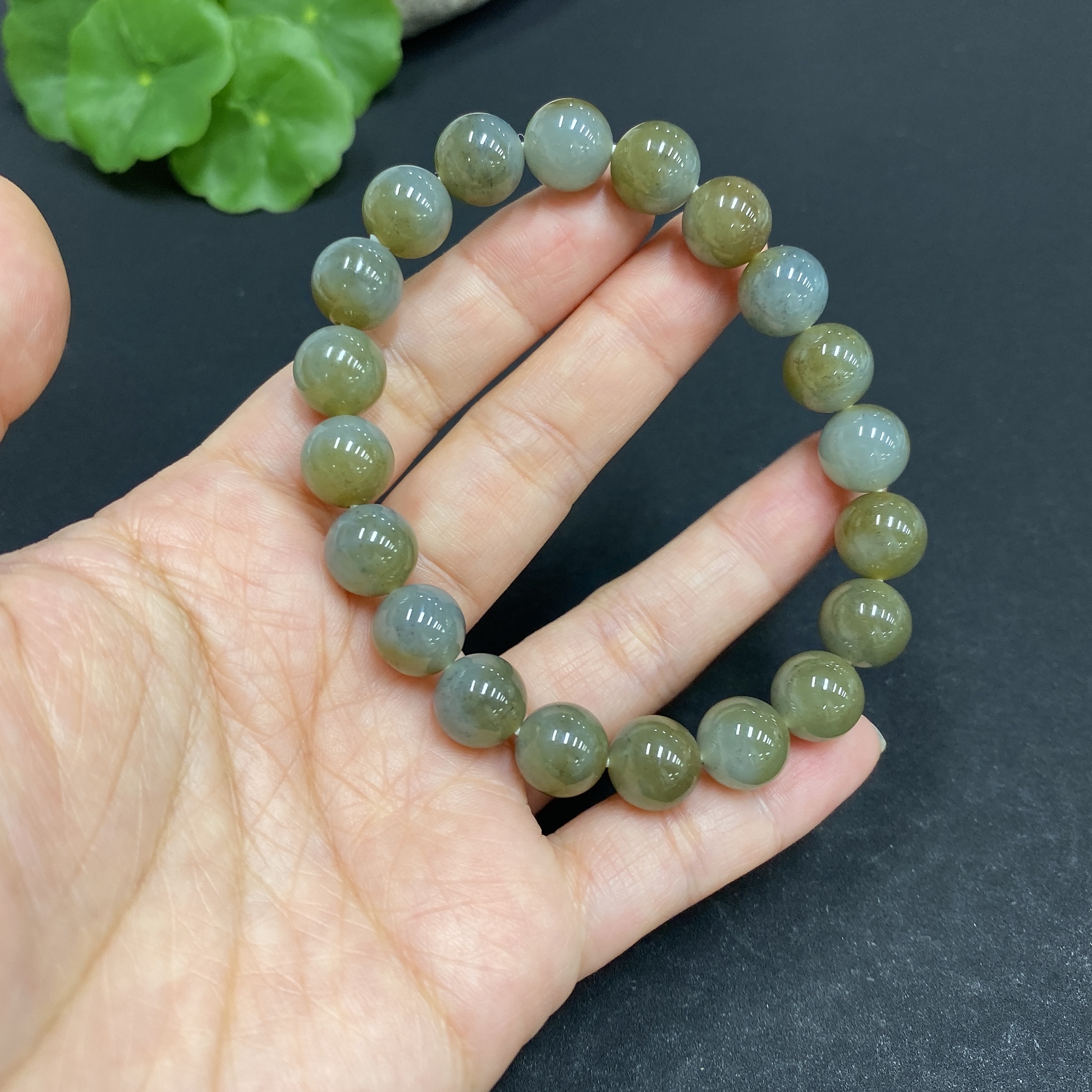 H33846119 Khotan Jade Bracelet, about 9.8mm, total weight about 30.4g