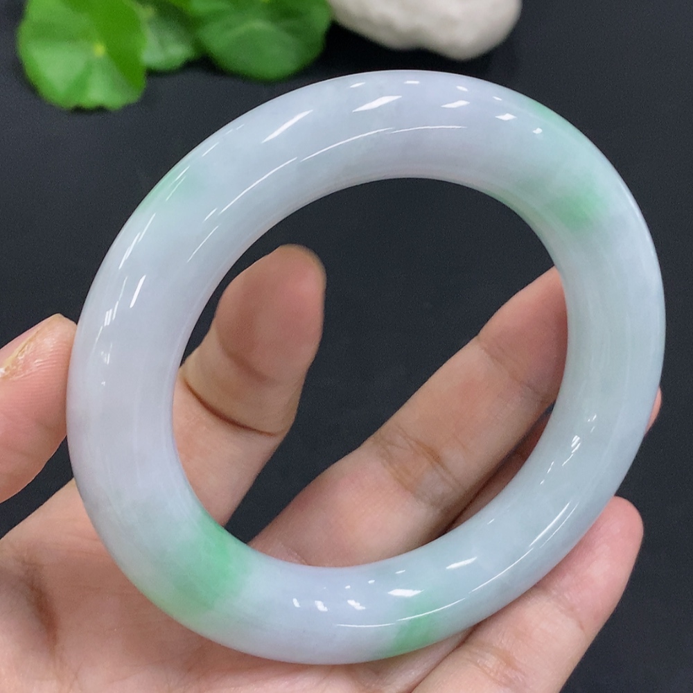 F26937947 Jadeite Round Bangle Size 57.5 Total Weight Approx. 103.3g