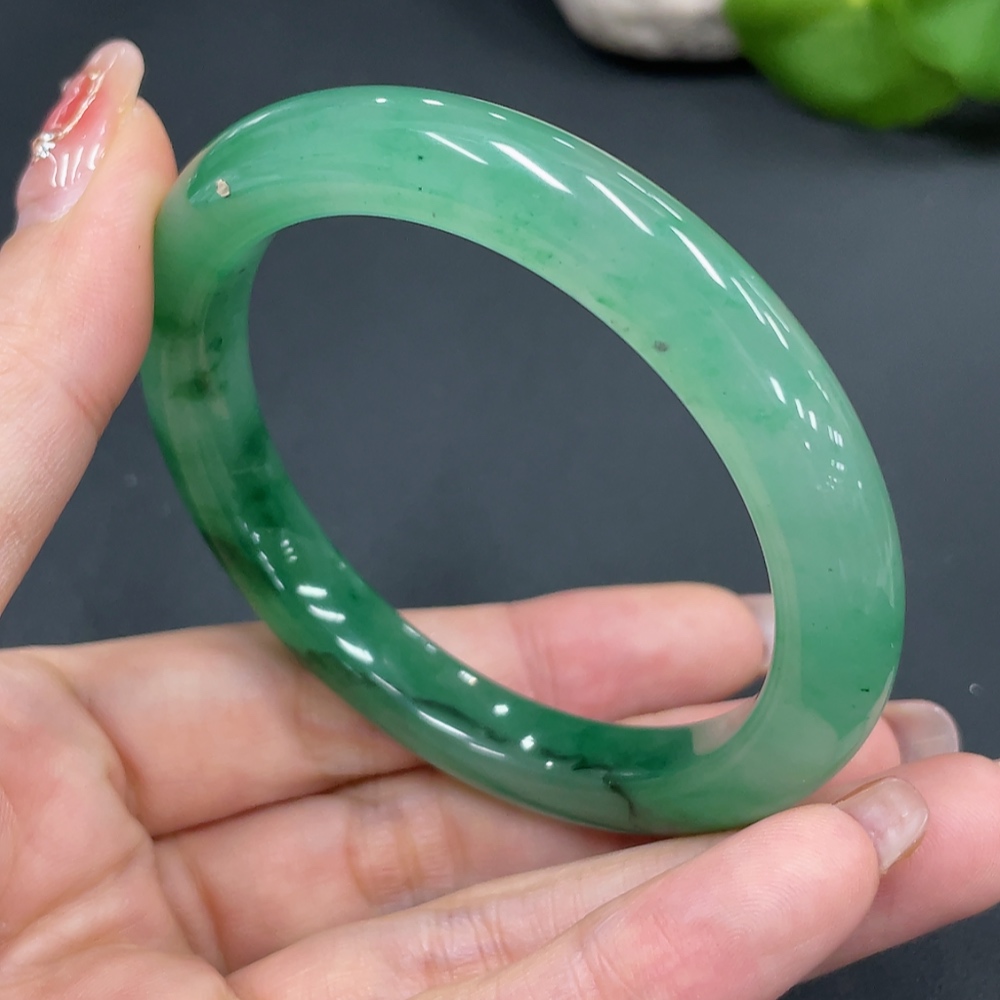 H24736849 Dulong jade round bracelet size 54.3, total weight about 34.9g