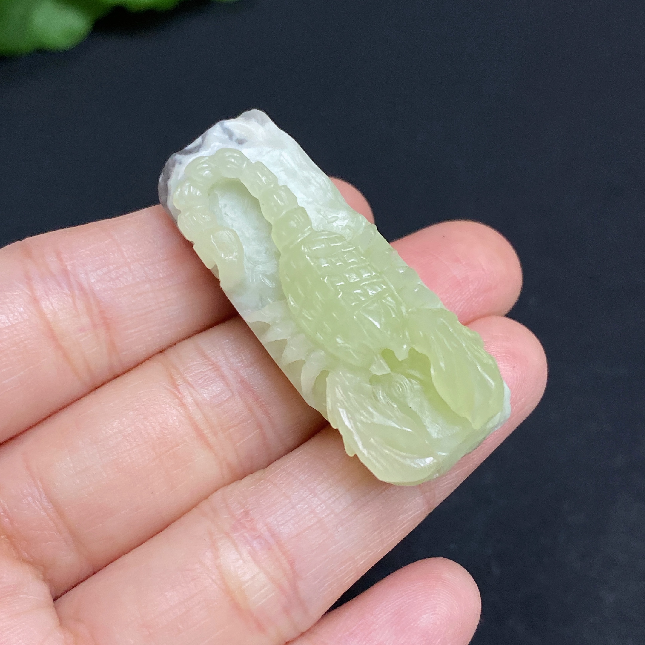 H33938955 Hetian Jade Pendant, Dominate the World, Total Weight Approx. 14.3g, Containing Other Mineral Components