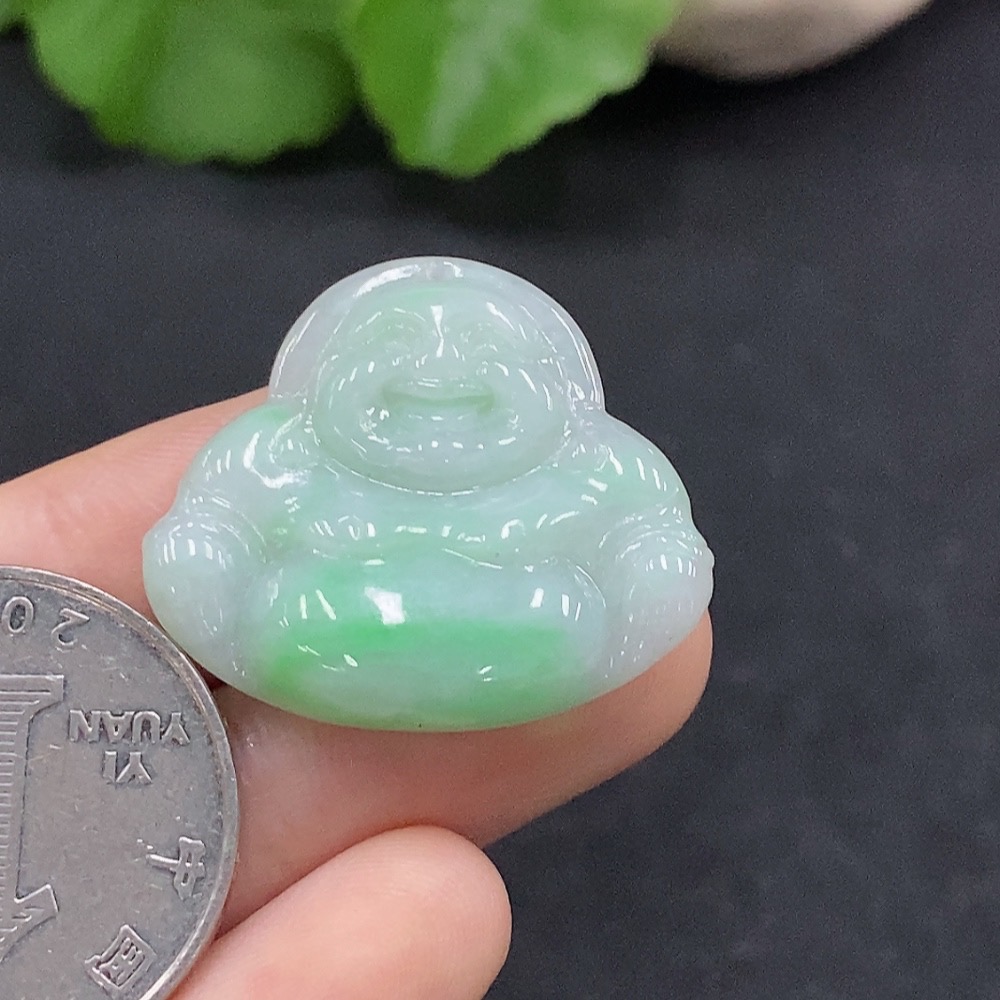 F32819977 Jadeite Buddha Pendant Total Weight Approx.5.58g
