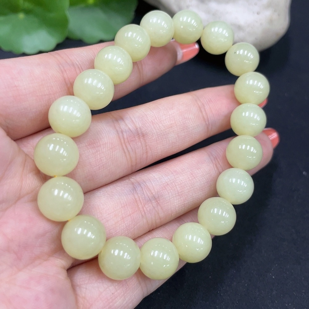 H34061844 Hetian Jade Bracelet, approx. 9.8mm, total weight approx. 29.2g