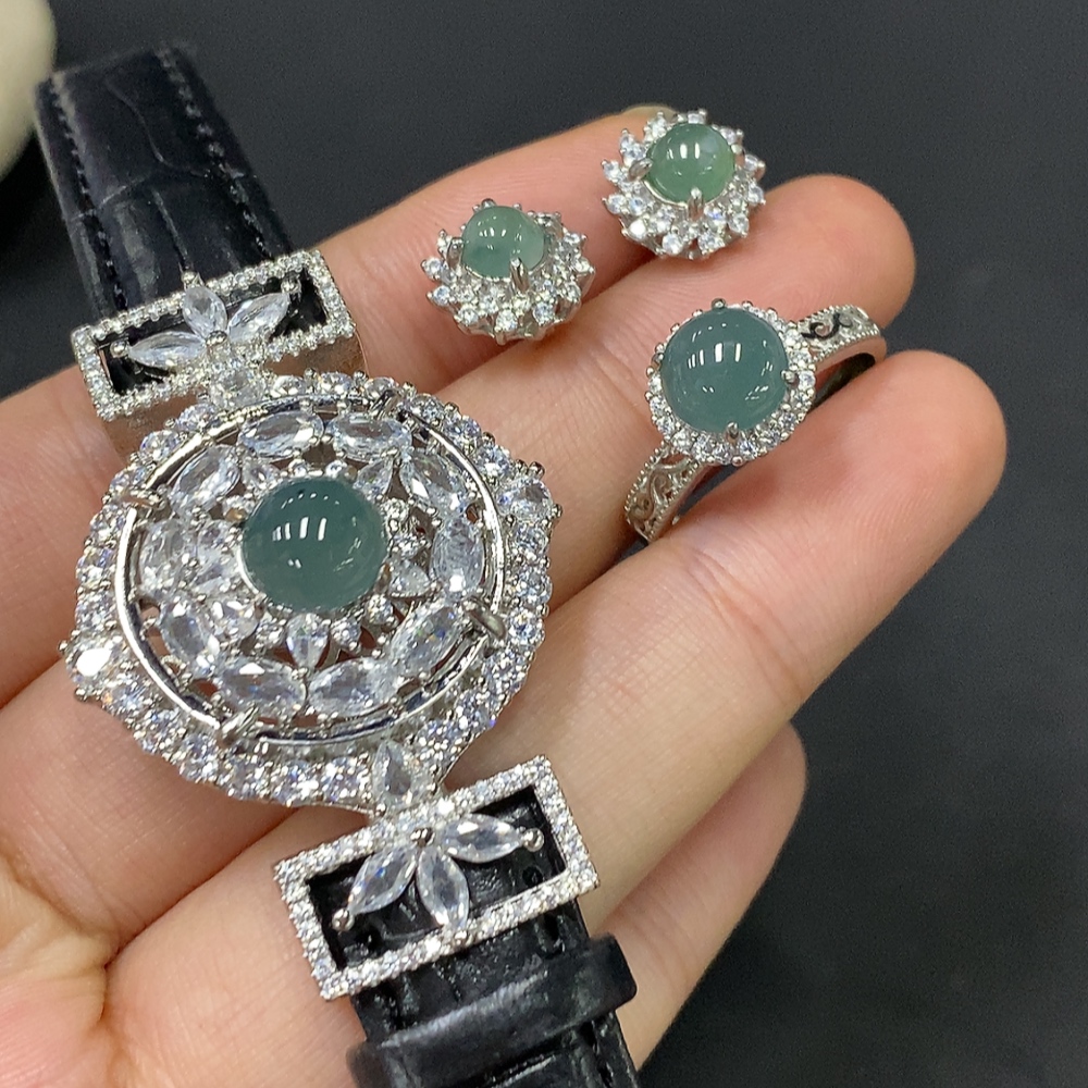 F29394913 Jadeite Inlaid Piece Non-Gold Sell as a Lot