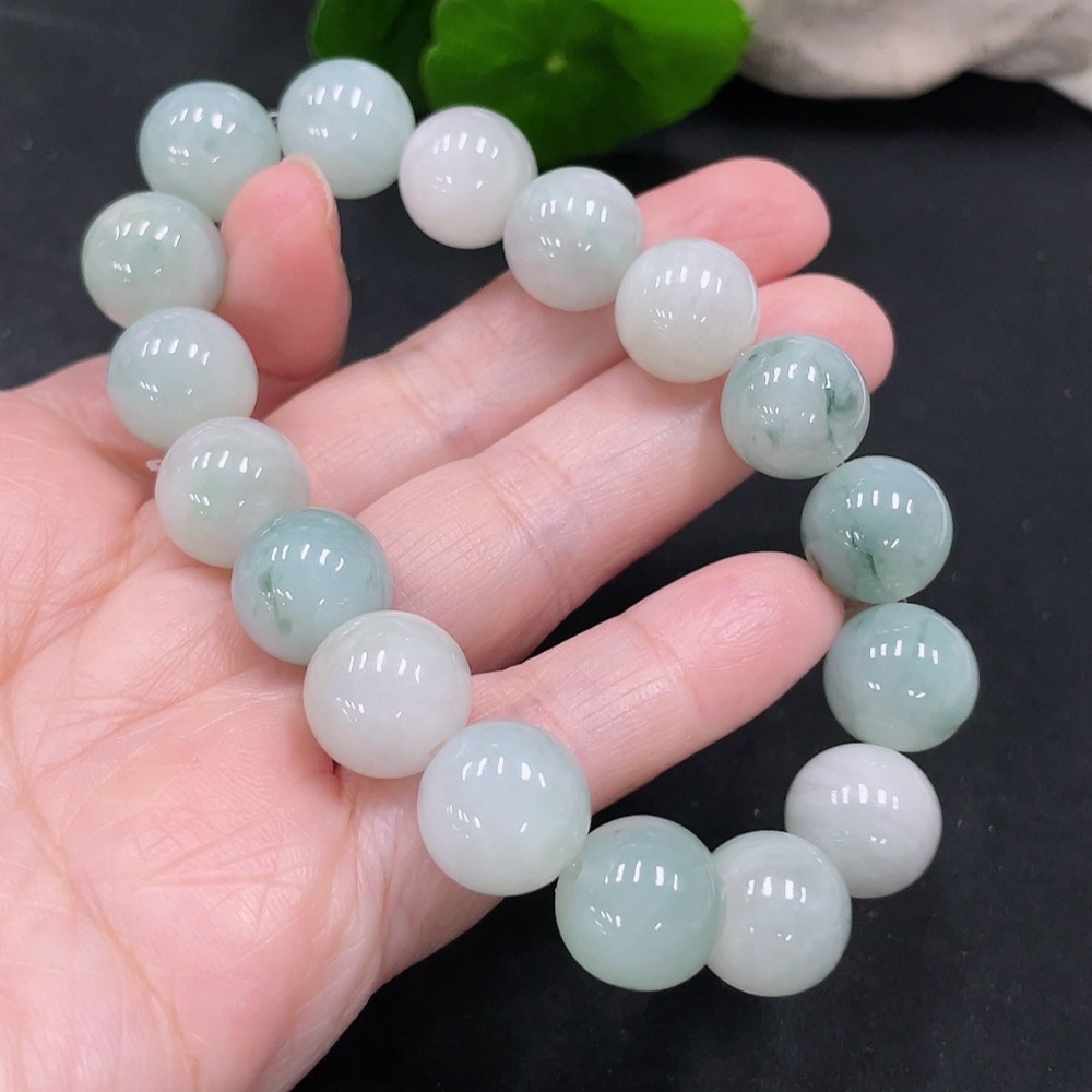 F35129012 Jadeite Bracelet, Approx. 12.5mm, Total Weight Approx. 58.4g