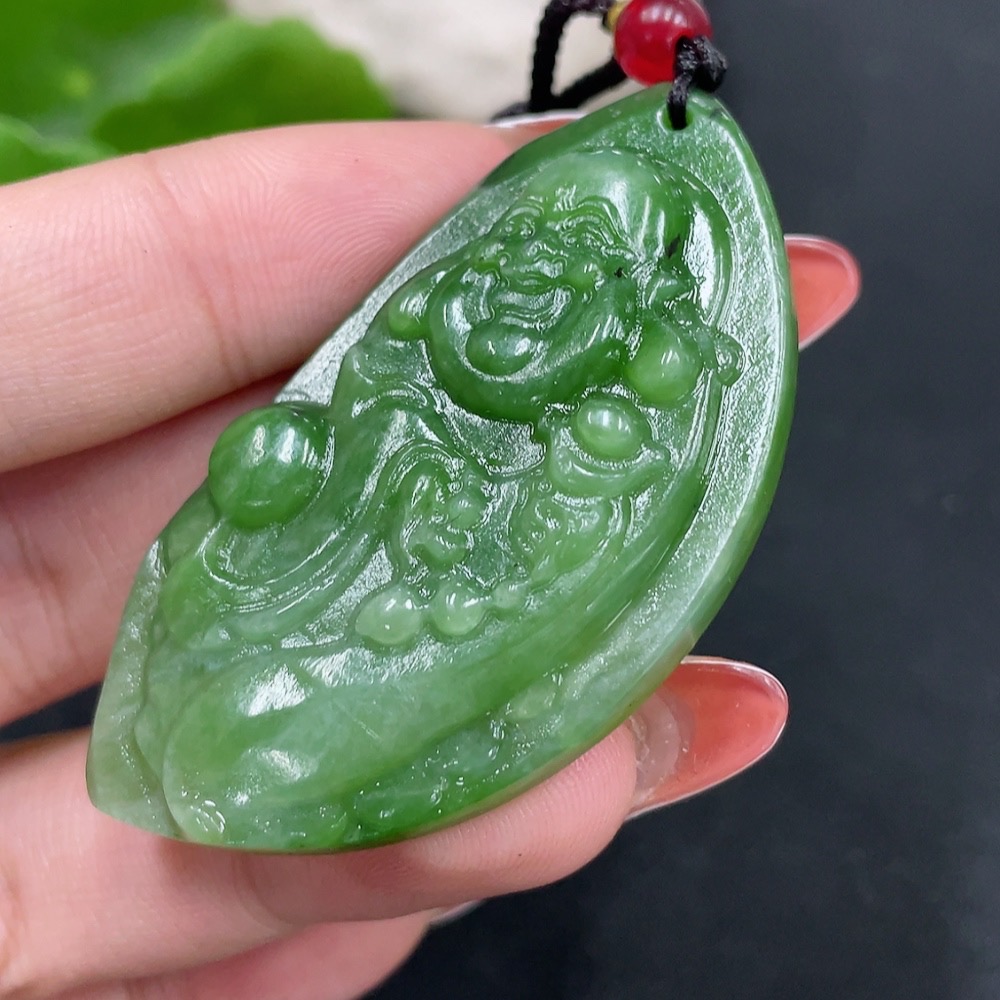 H34017563 Hetian Jade Jasper Pendant Buddha