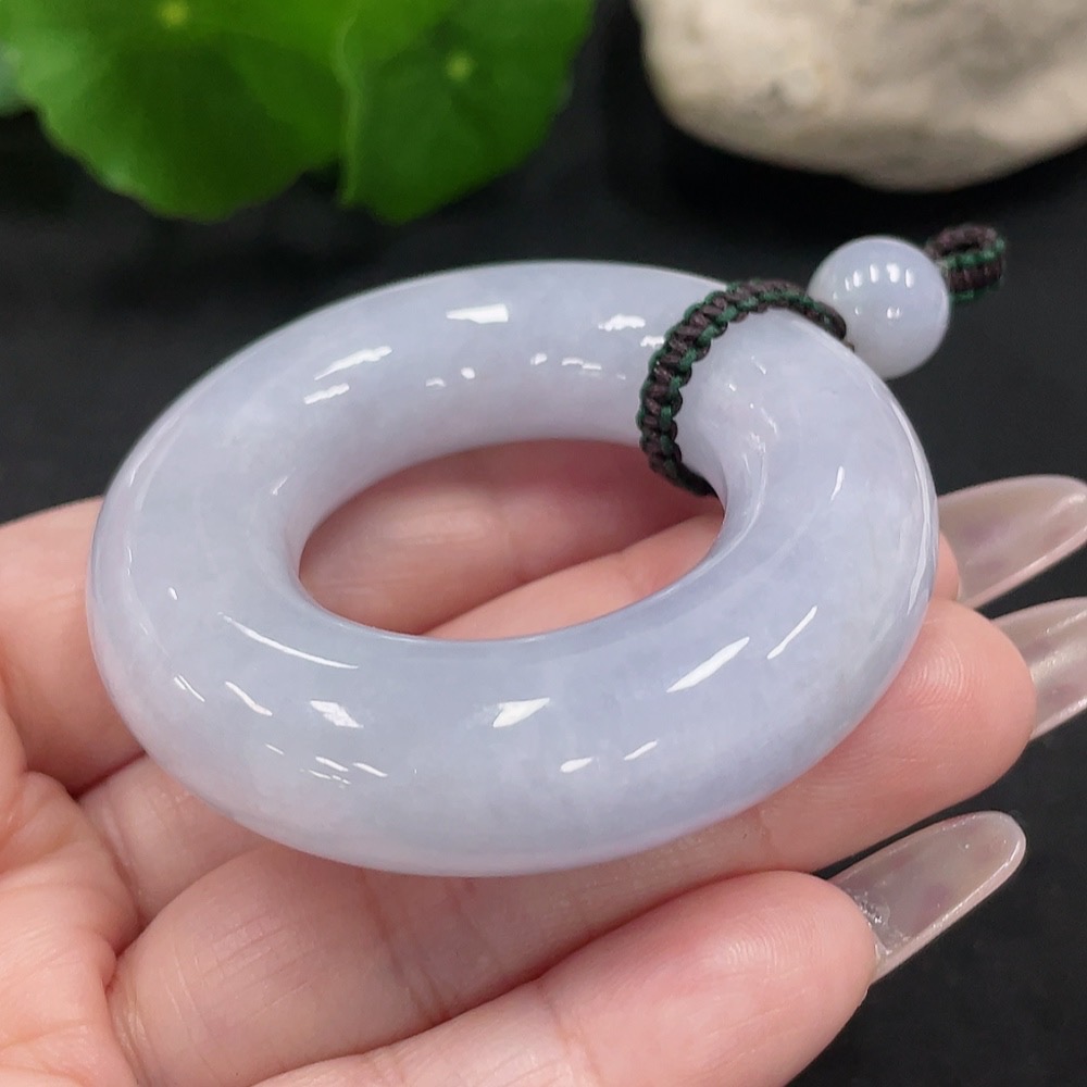 F35082483 Jadeite Safety Ring Pendant, Total Weight approx. 59.6g