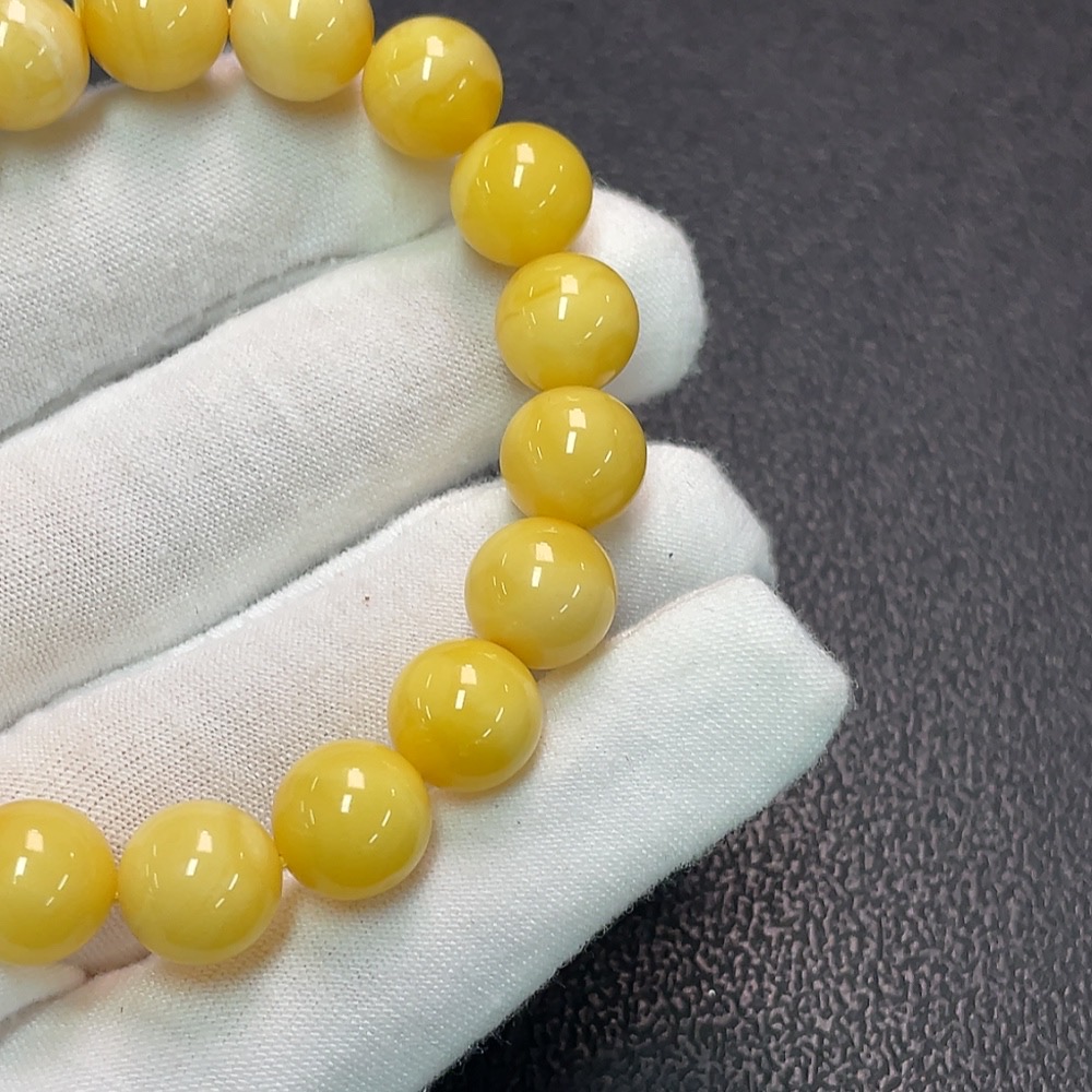 C35092201 Amber Bead Bracelet Total Weight Approx.11.24g Size 10.3mm