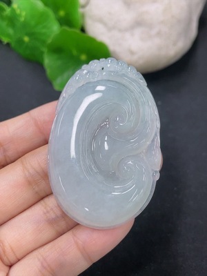 F46568857 翡翠挂件如意 货品总约重21.48g