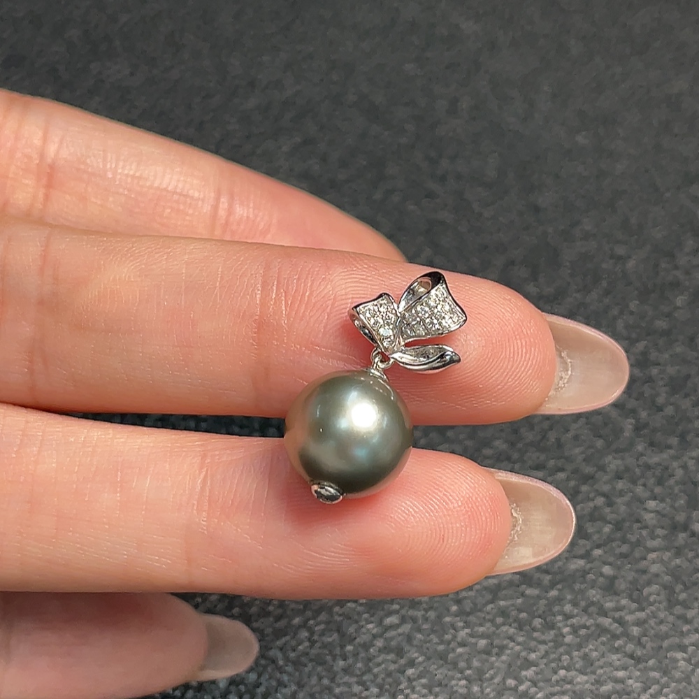 C32745345 18K Gold Seawater Pearl Pendant Non-Diamond Total Weight Approx. 2.55g Size About 10.2mm