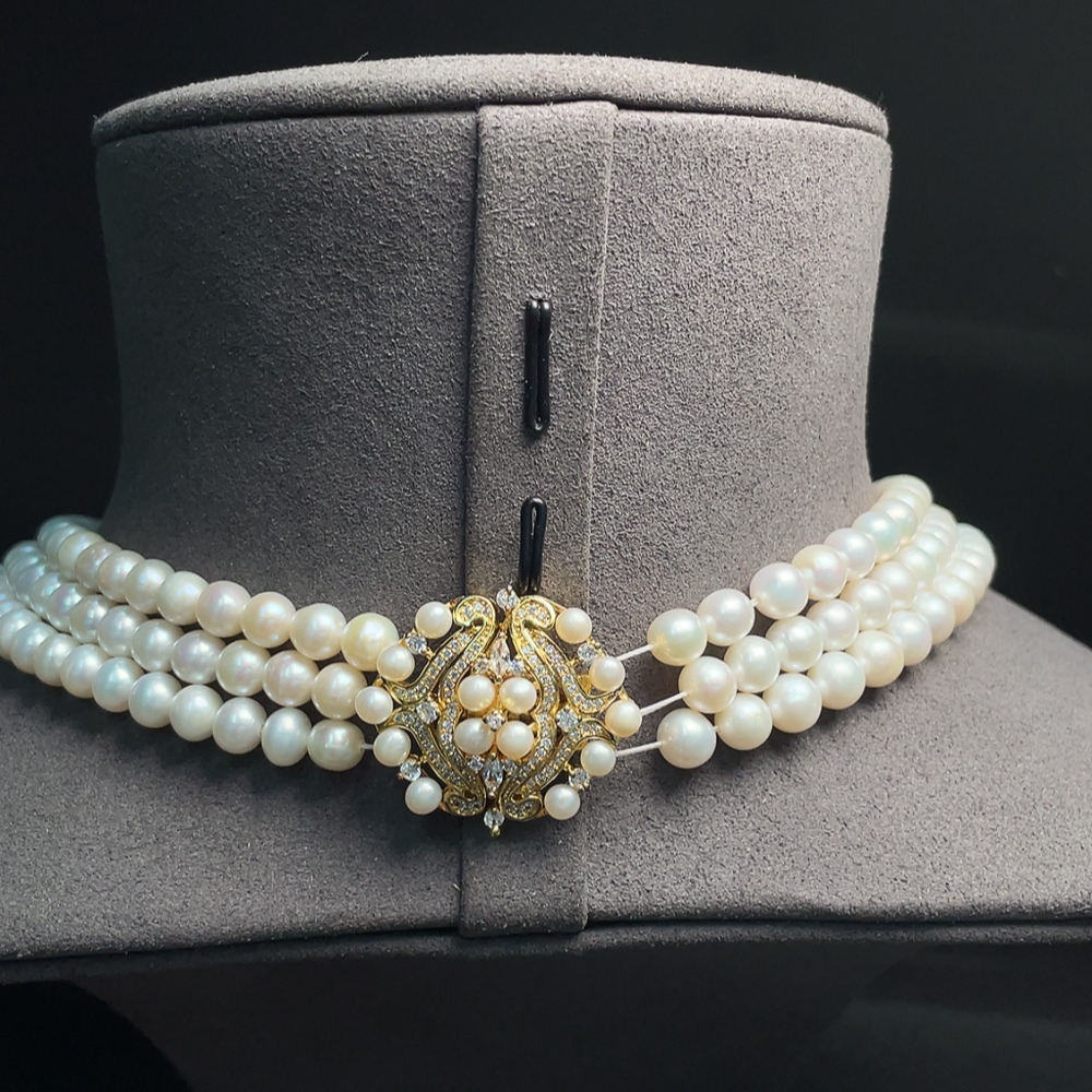 C34993165 Pearl Necklace Non-Gold Total Weight Approx. 81.50g Size About 6.3mm