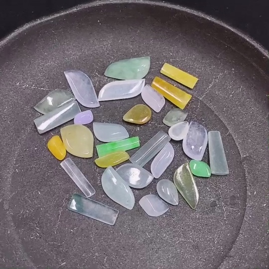 F32758211 Jadeite Inlaid Pieces Wholesale Lot (Color Origin Undetermined)