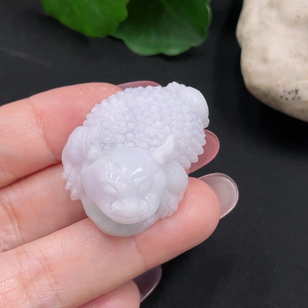 F34982897 Jadeite Unpolished Three-Legged Toad Pendant, Total Weight Approximately 17.6g