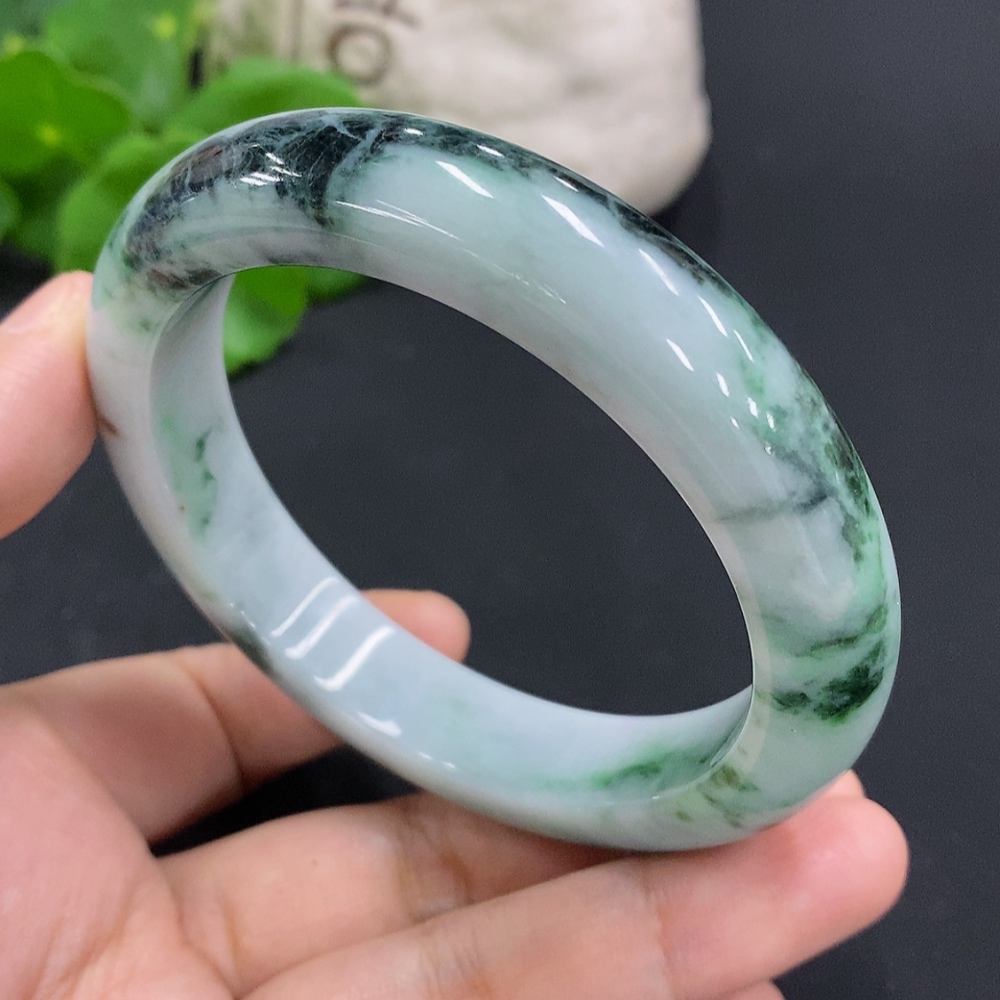 F30495882 Jadeite Round Bracelet Size 59.2 Total Weight Approx. 70.6g (with other mineral components)